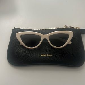 Anine Bing White Sedona Sunglasses Cateye